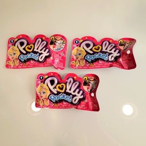 Blind bags Jewelry Polly Pocket Tiny Takeaways, with doll + ring or necklace, x3